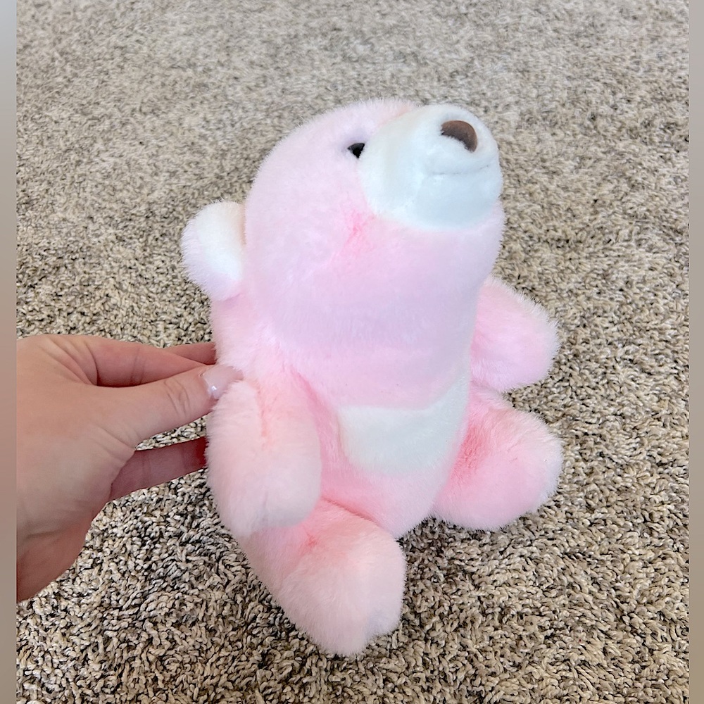 🐻GUND Vintage 1980 Snuffles Pink and White Bear Plush